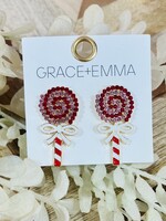 Grace+Emma Jeweled Lollipop Earrings