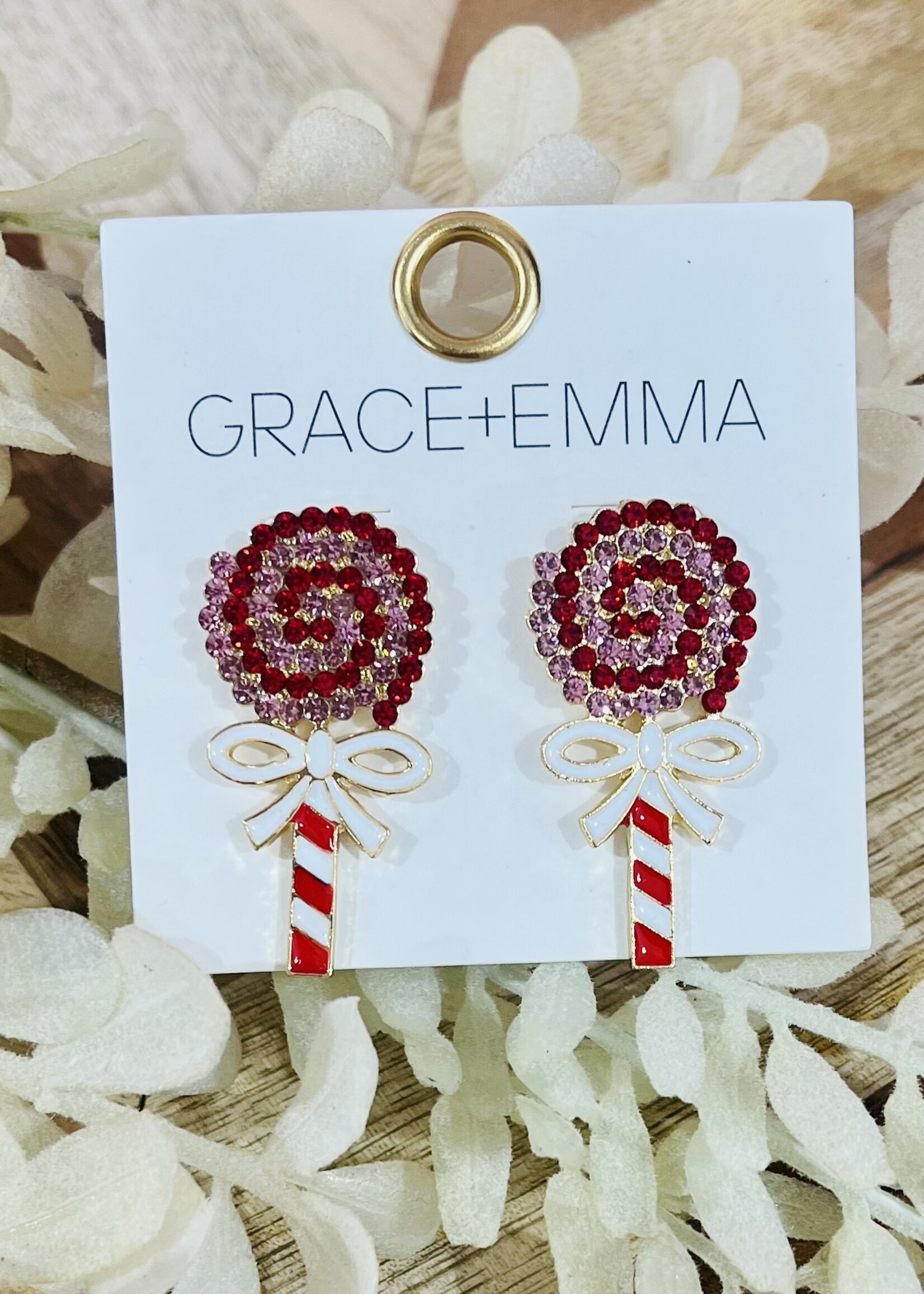 Grace+Emma Jeweled Lollipop Earrings