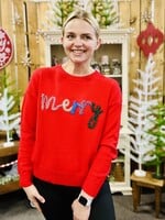 Blu Pepper “Merry” Tinsel Sweater