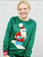 Grace+Emma Skiing Santa Top