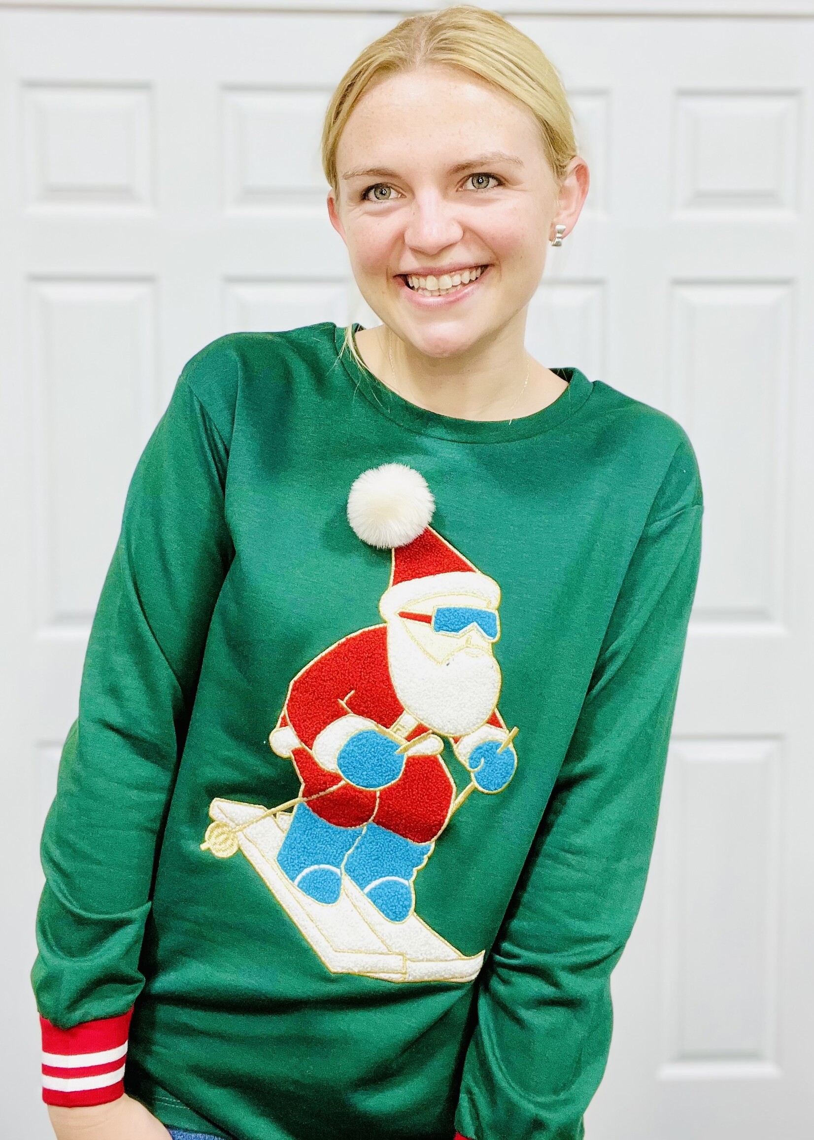 Grace+Emma Skiing Santa Top