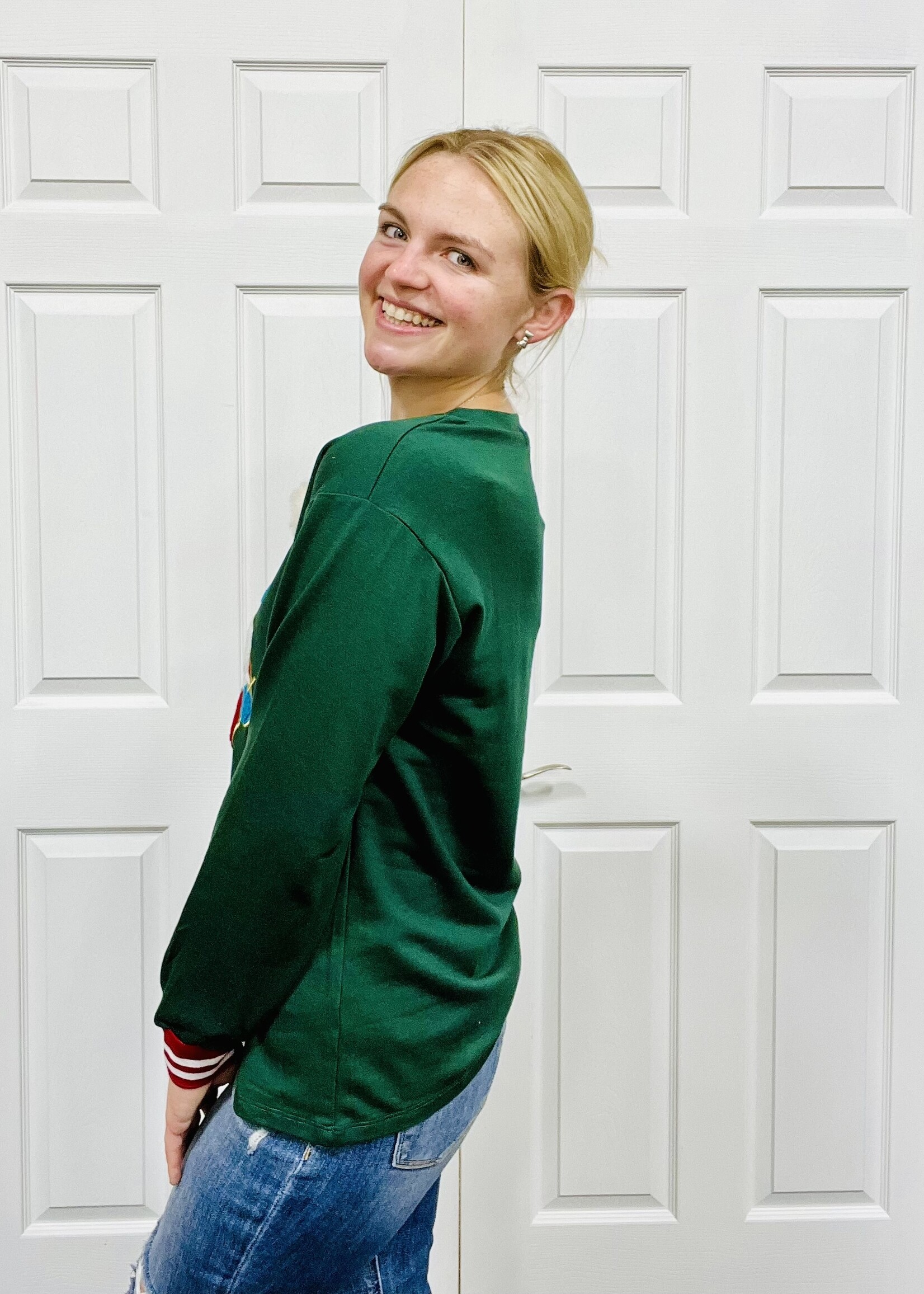 Grace+Emma Skiing Santa Top