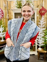 Blu Pepper Washed Denim Quilted Vest