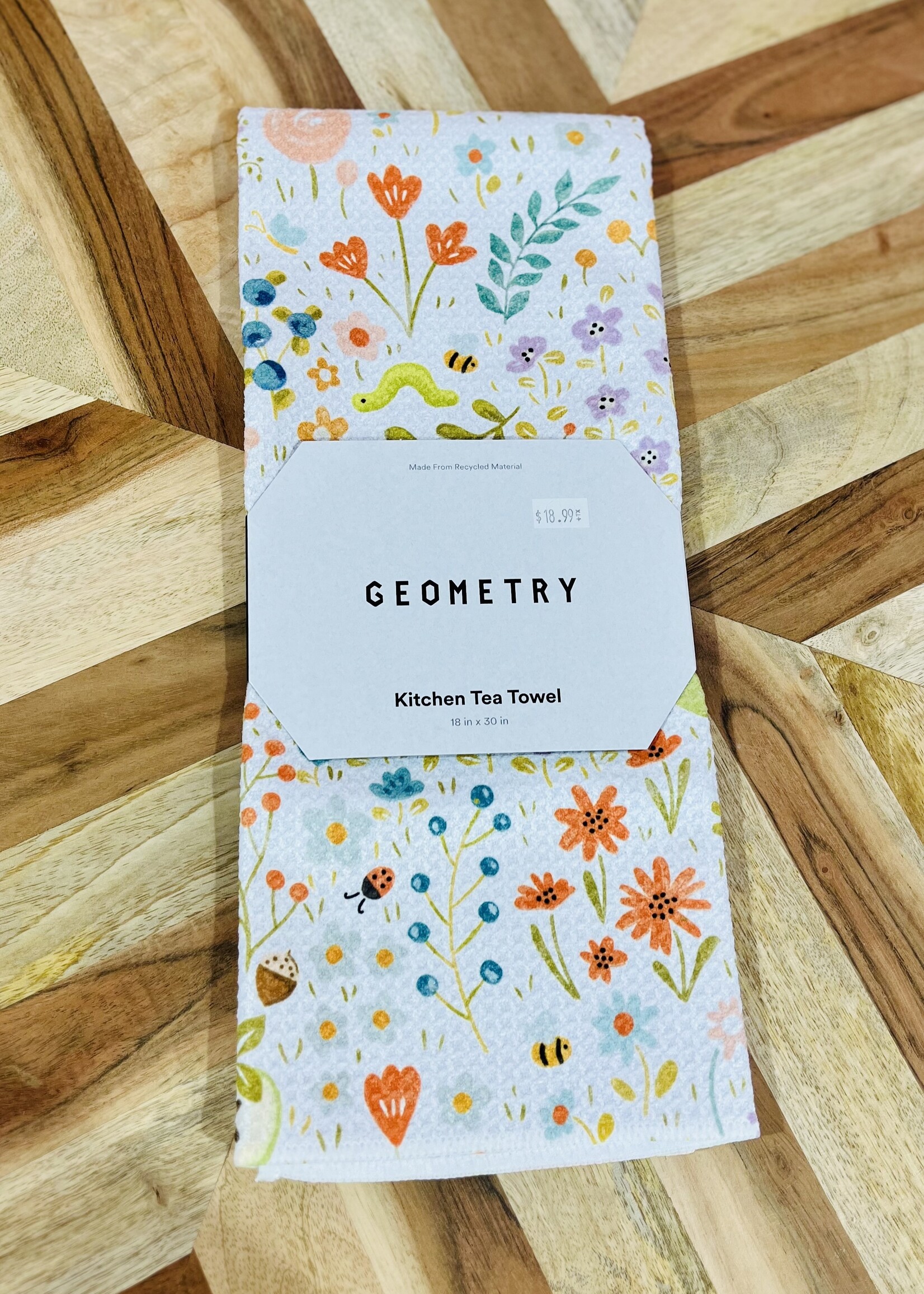 Geometry Honeybee Heaven Tea Towel