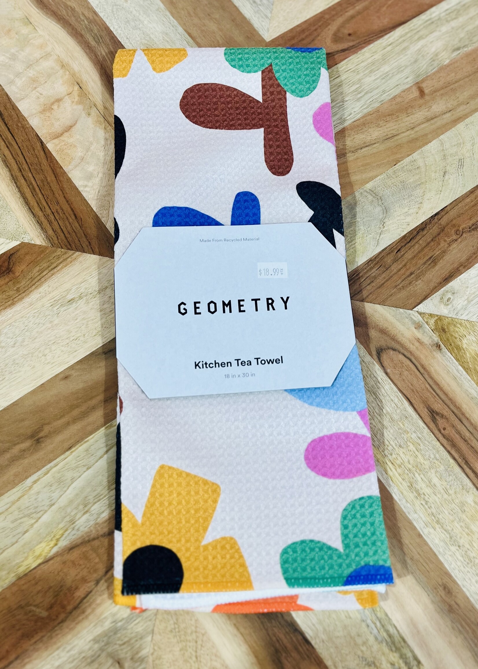 Geometry Sunny Bloom Tea Towel