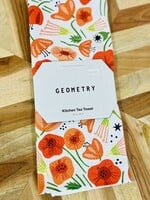 Geometry Poppy Power Tea Towel
