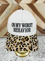 Attic Salt Boutique On My Worst Behavior Hat in Leopard