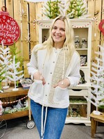 Quilted Patchwork Loose Fitting Hooded Jacket