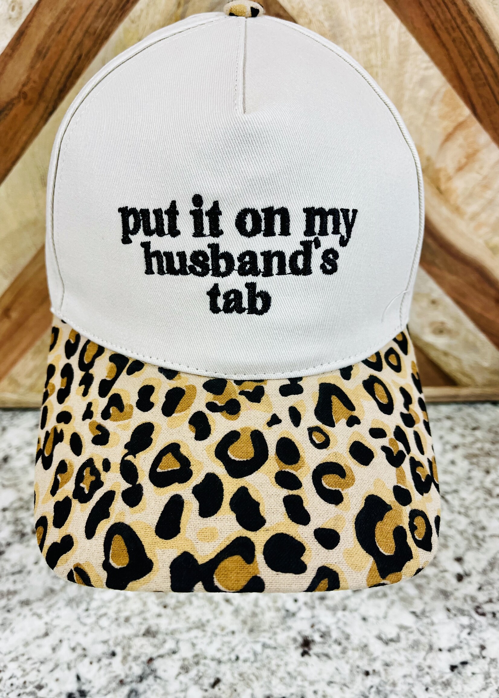 Attic Salt Boutique Put It On My Husband’s Tab Hat in Leopard