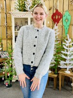 Zenana Heather Grey 5 Button Cardigan