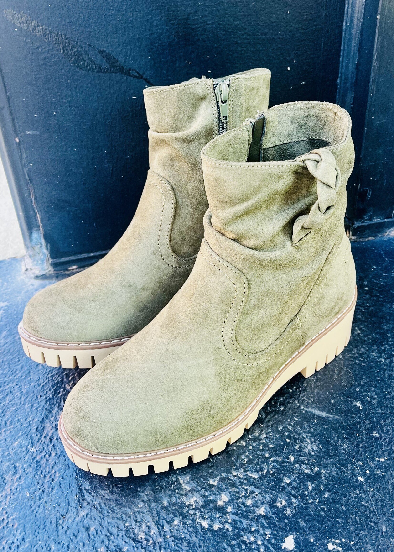 Very G The Demi Bootie in Olive