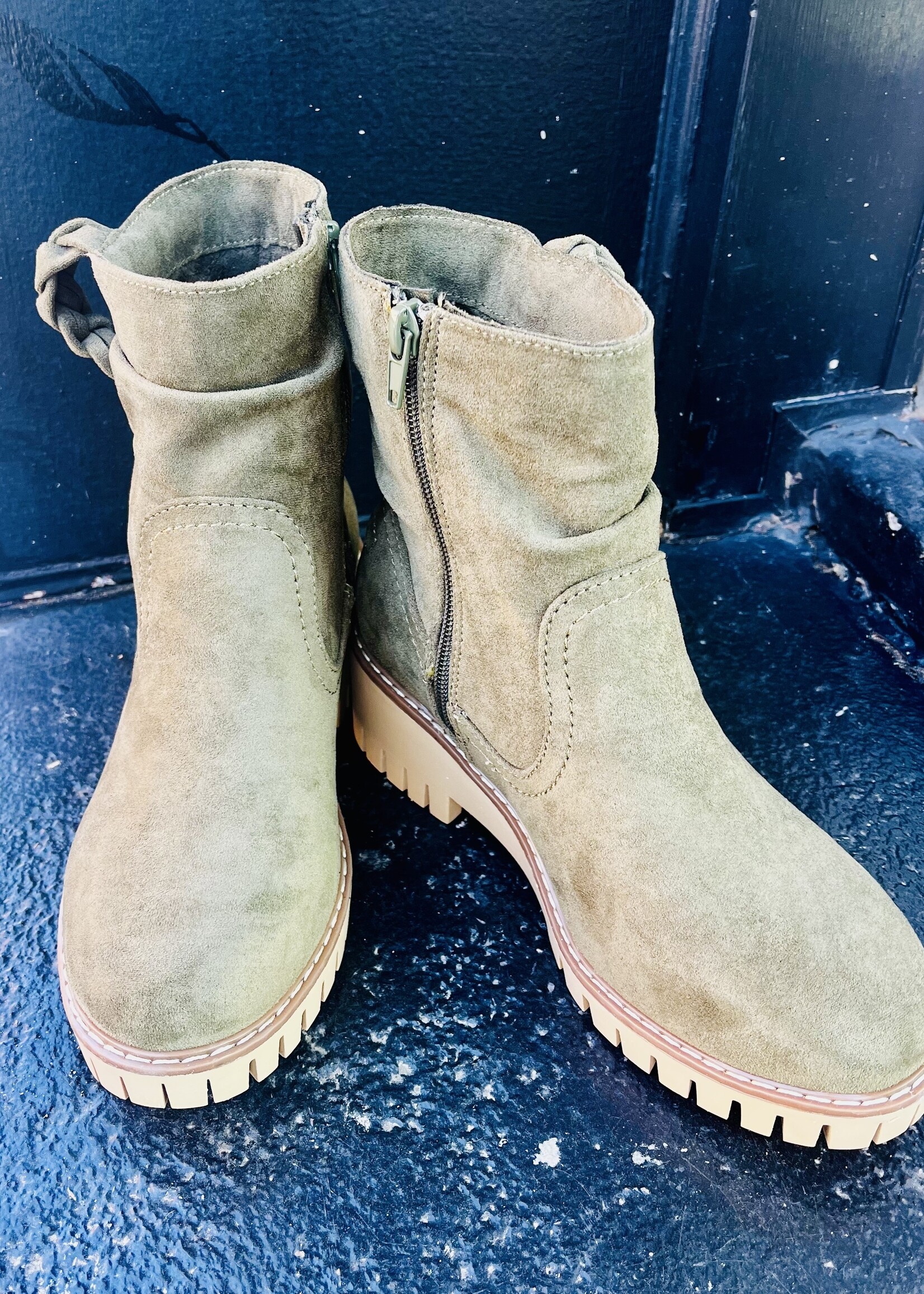 Very G The Demi Bootie in Olive