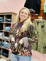 Dark Quilted Patch Jacket-One Size