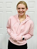 Pink 1/2 Zip Fleece Hoodie