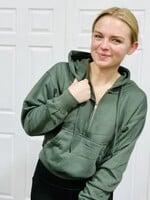 Evergreen 1/2 Zip Fleece Hoodie