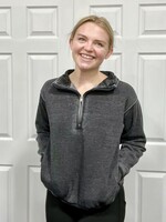 Charcoal Mineral Wash 1/2 Zip Pullover
