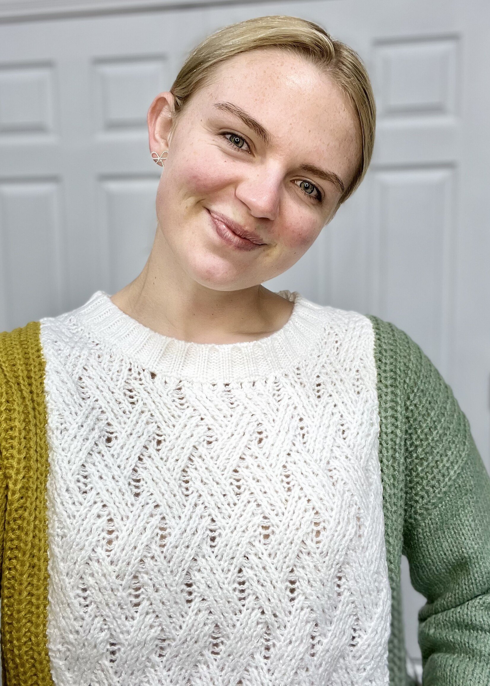 Ivory Multi Weave Pattern Sweater