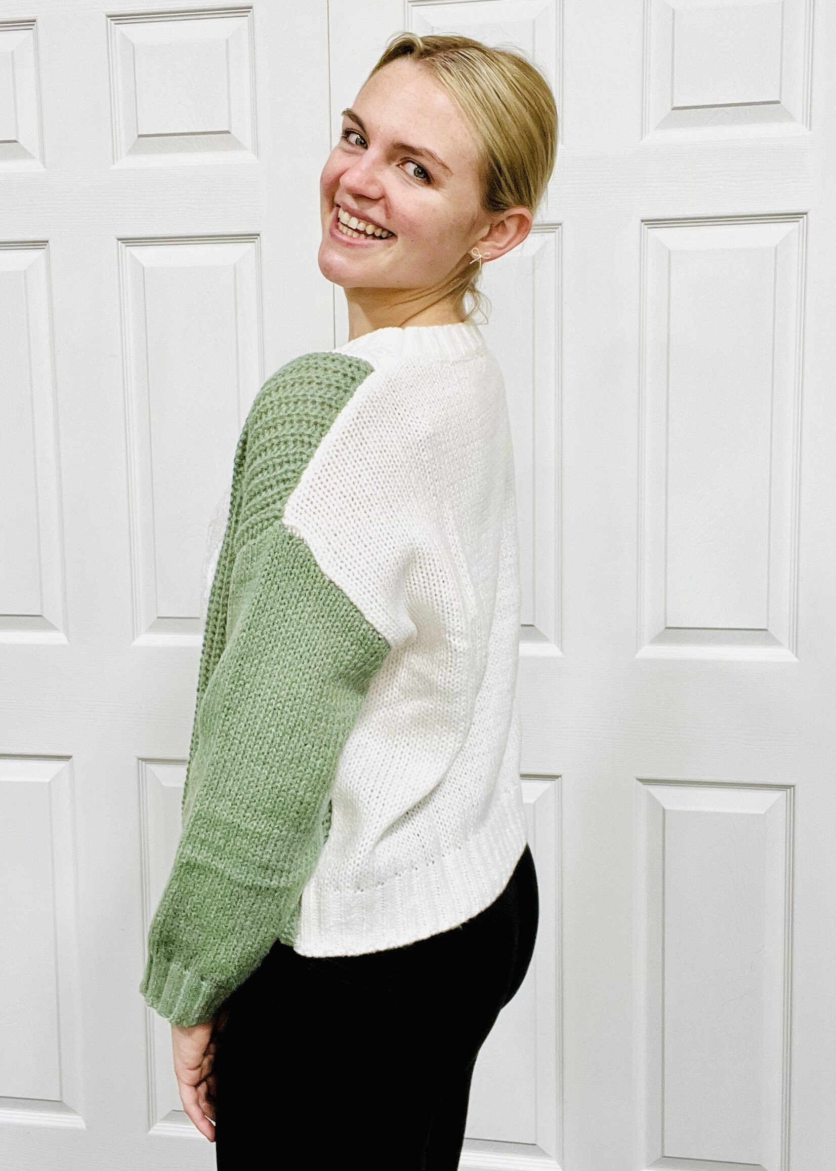 Ivory Multi Weave Pattern Sweater