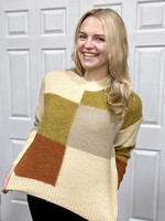 Multi Color Block Checked Sweater