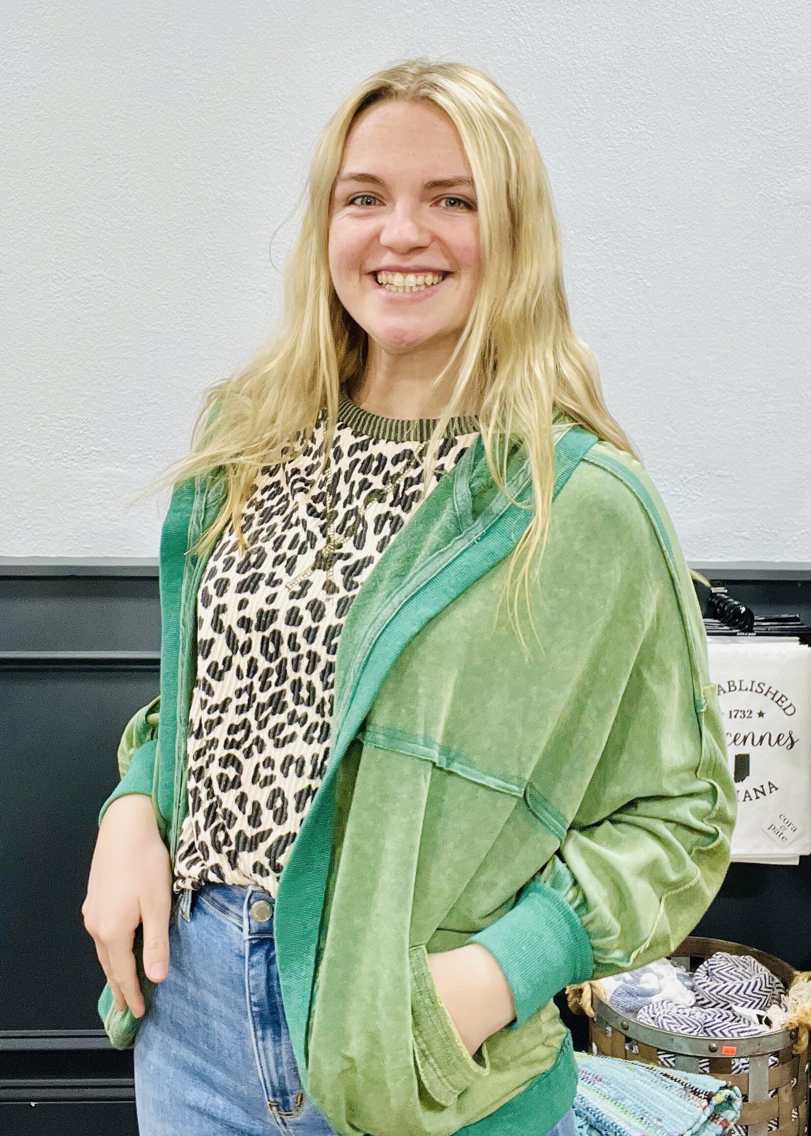 Ribbed Leopard Print Top