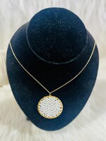 Pearl Disc Pendant Necklace