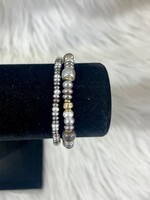 Periwinkle Tr-Color Beaded Bracelet