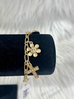 Periwinkle Gold Charm Bracelet