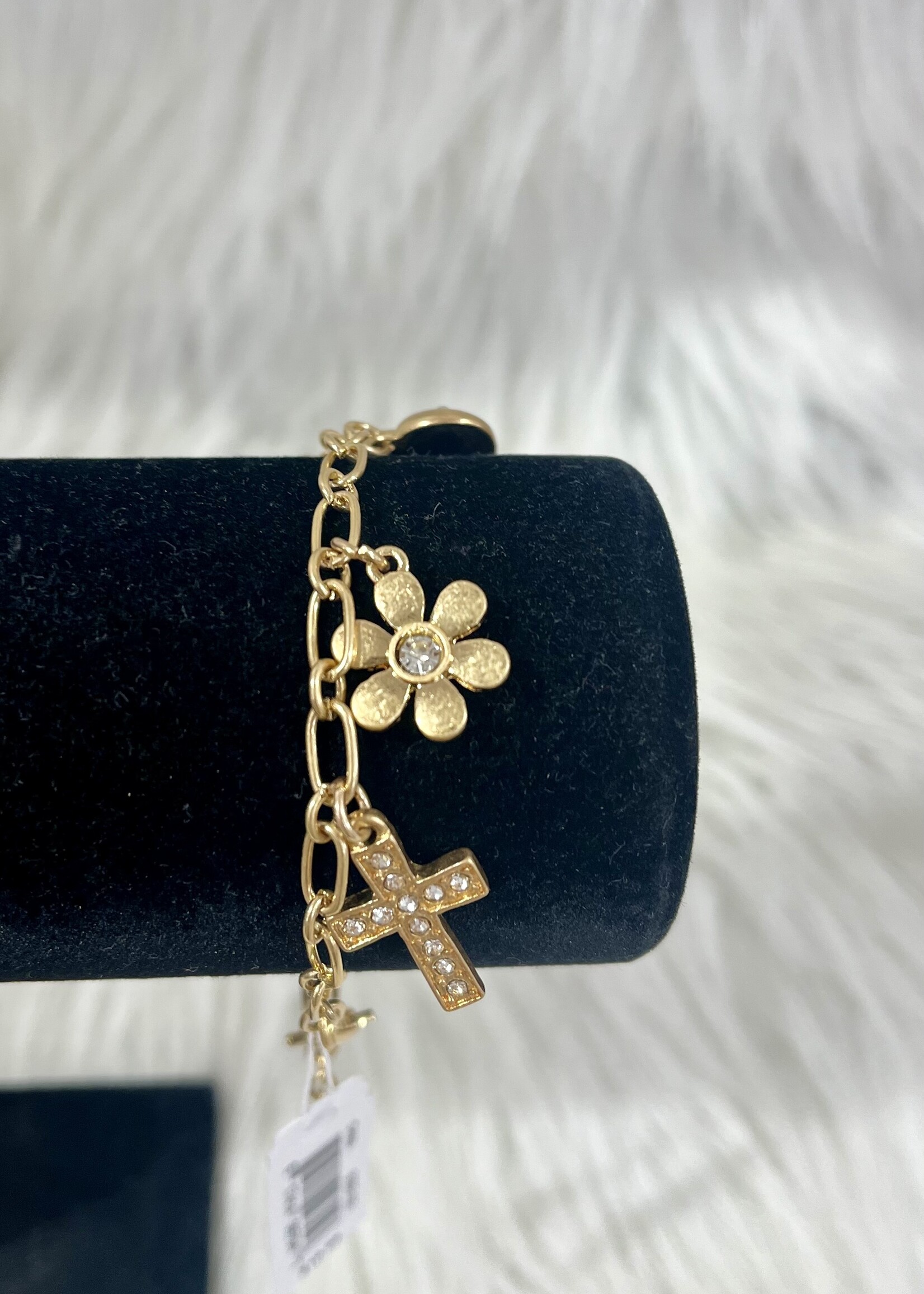 Periwinkle Gold Charm Bracelet