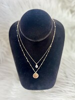 Coin Charm Layered Necklace
