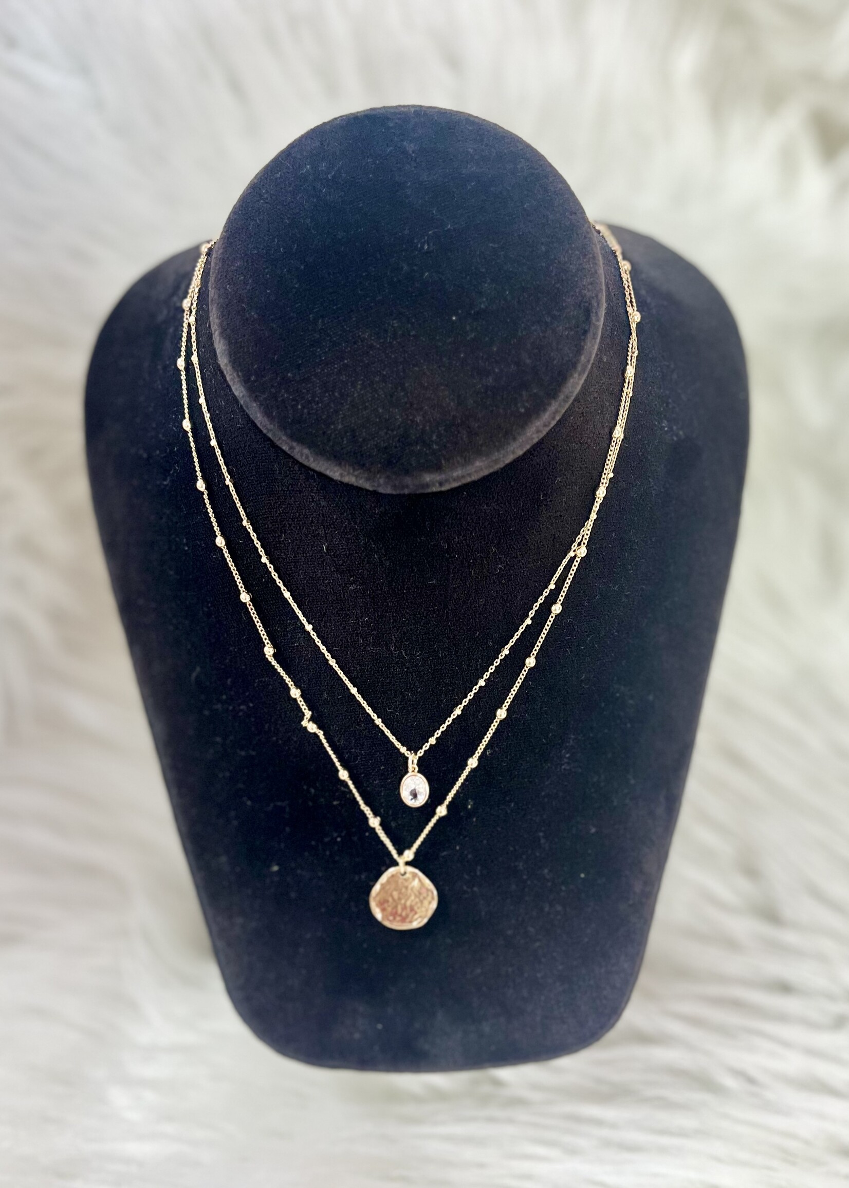 Coin Charm Layered Necklace