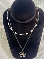 Attic Salt Boutique Wire Flower Layered Necklace