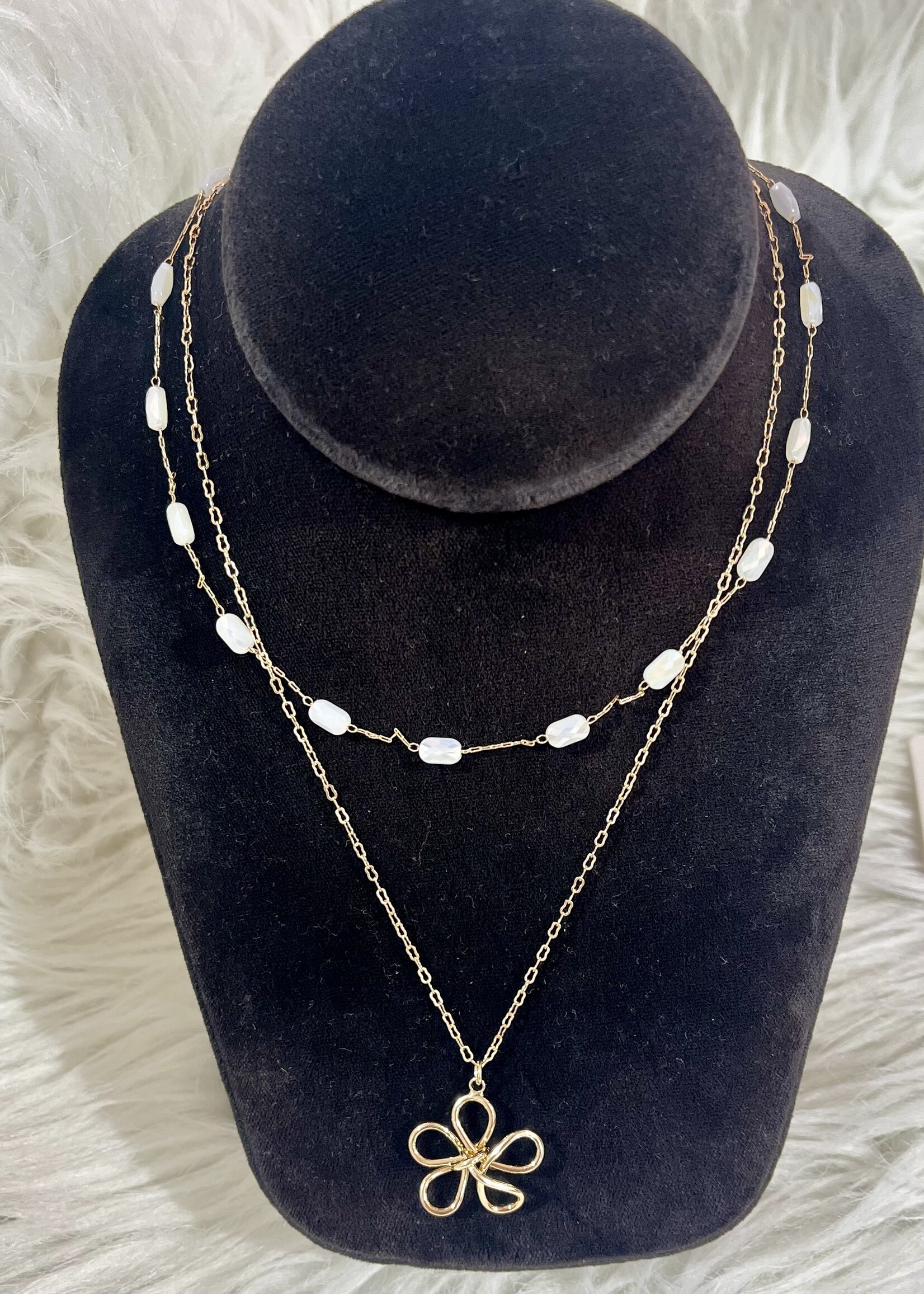 Attic Salt Boutique Wire Flower Layered Necklace