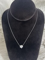 Attic Salt Boutique Silver Sparkle Flower Necklace