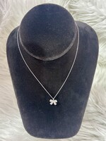 Silver Sparkle Bow Necklace