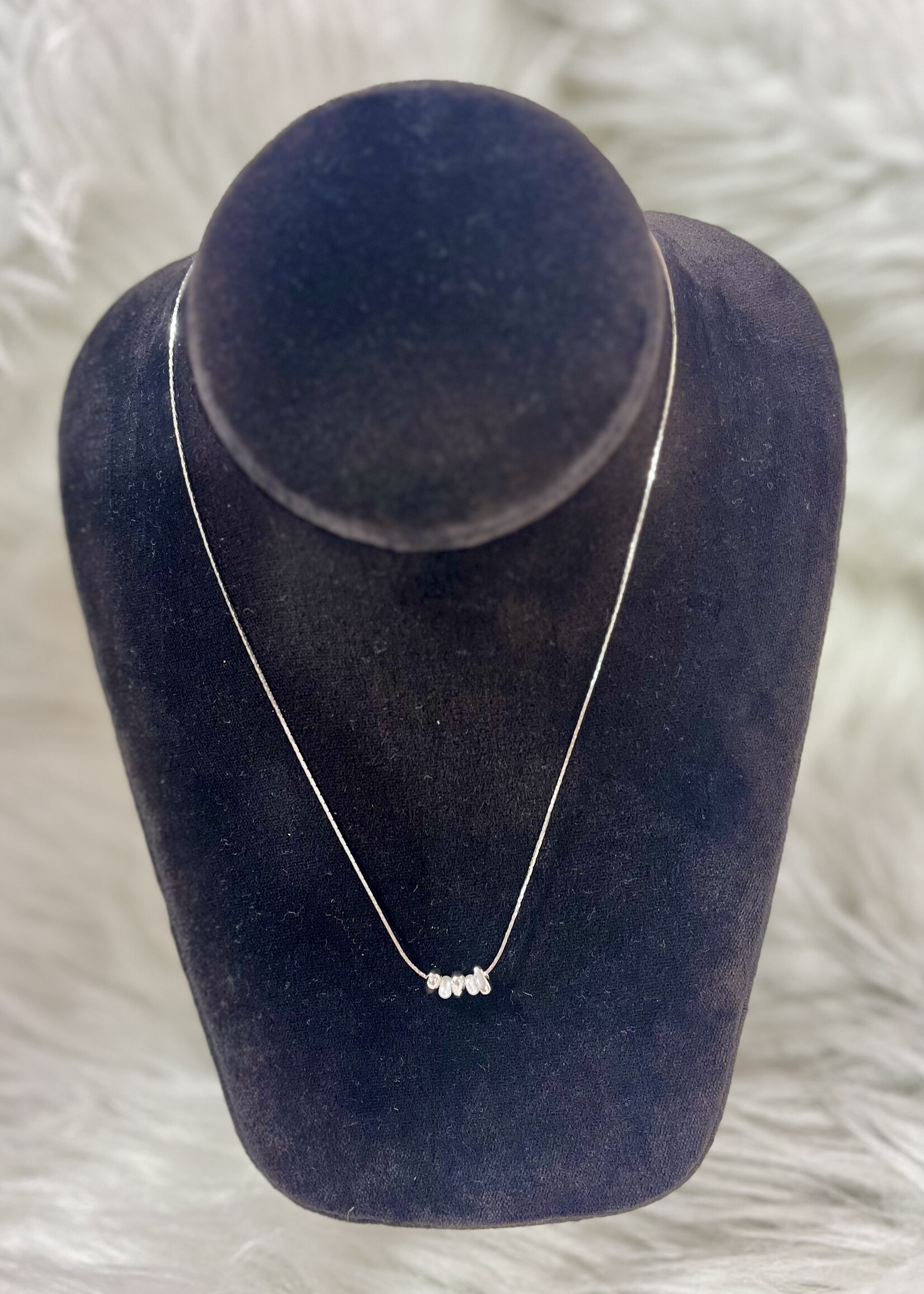 Attic Salt Boutique Silver Pearl/Bead Necklace