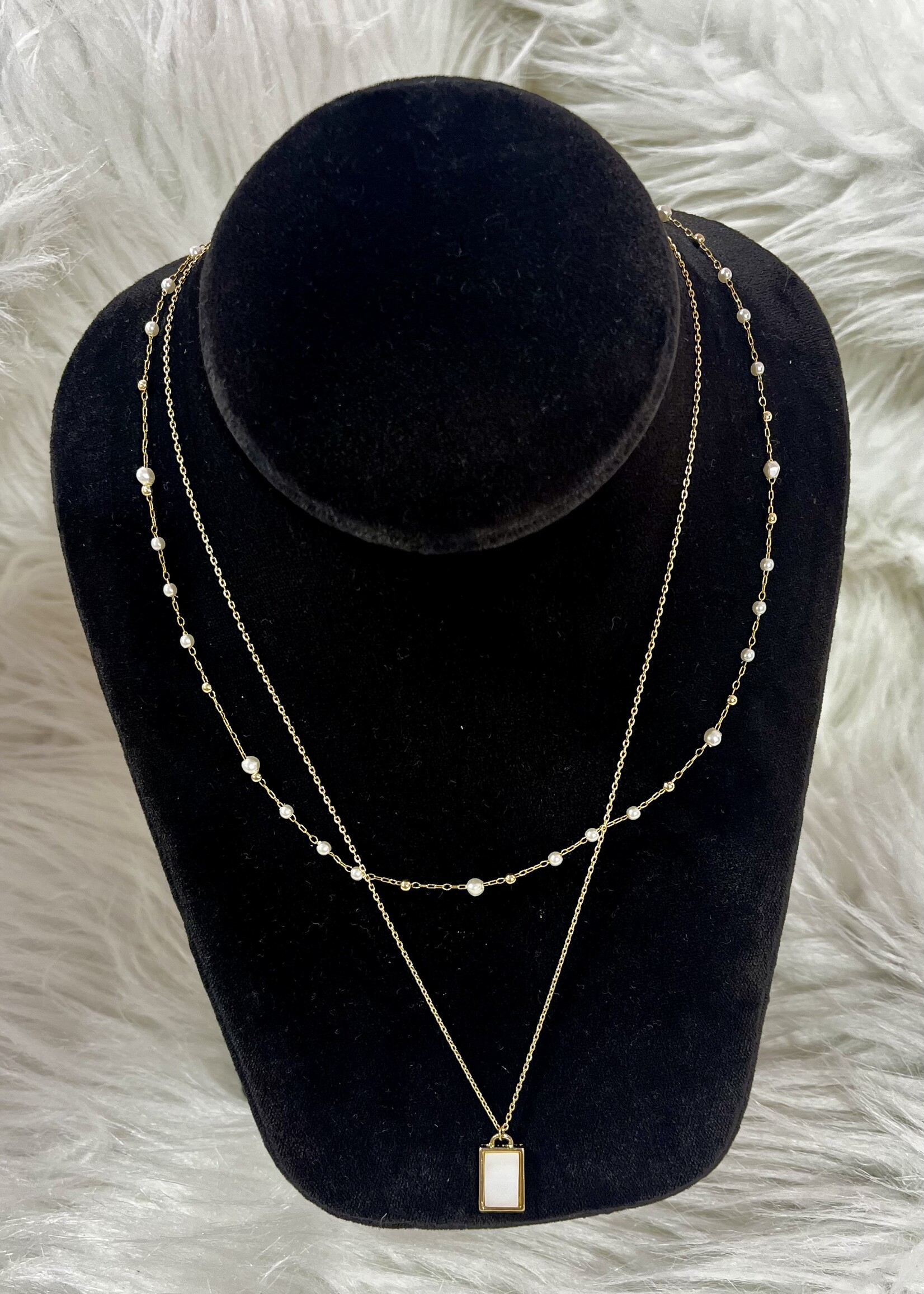 Attic Salt Boutique Mother of Pearl Layered Necklace