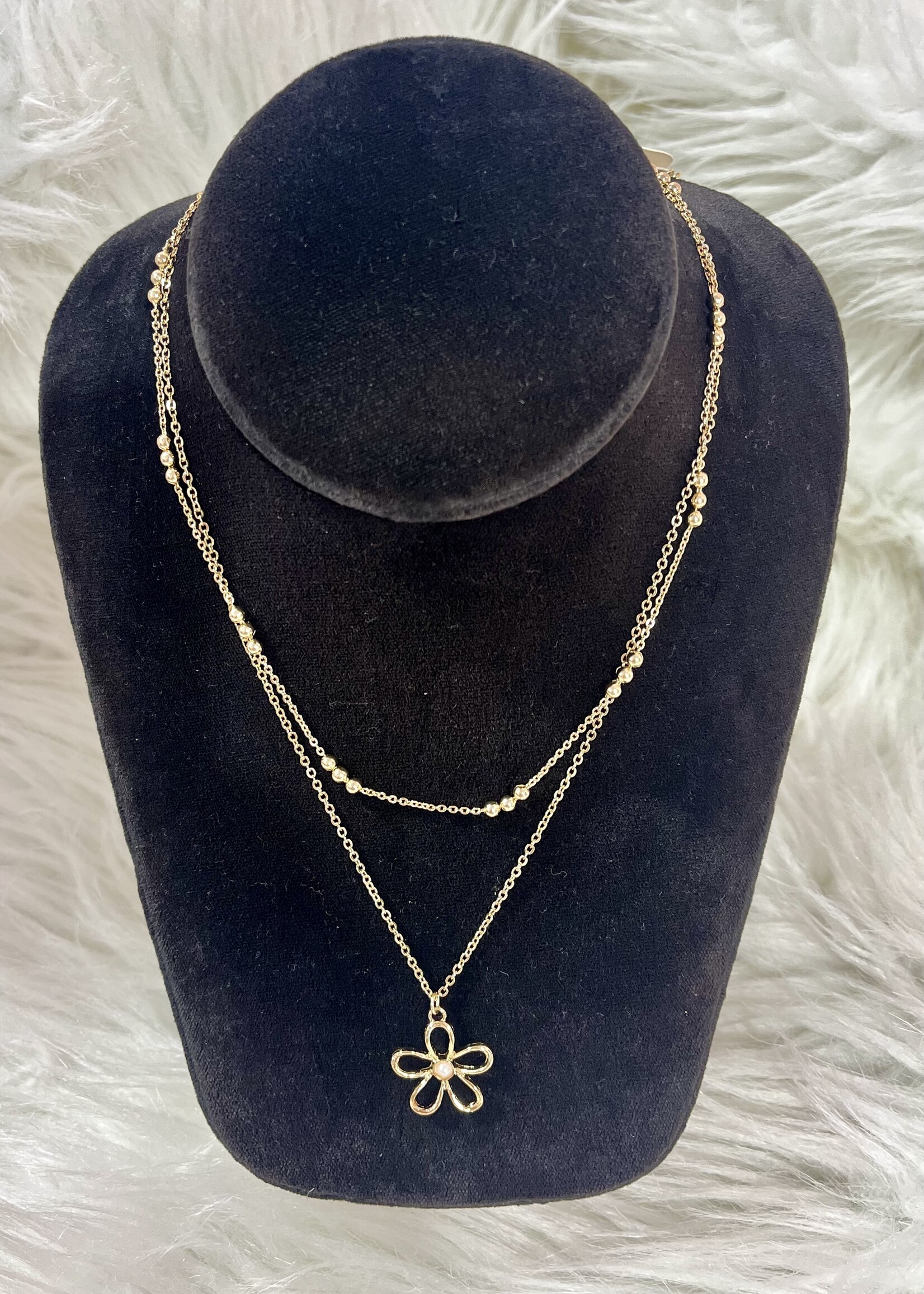 Attic Salt Boutique Retro Flower Layered Necklace