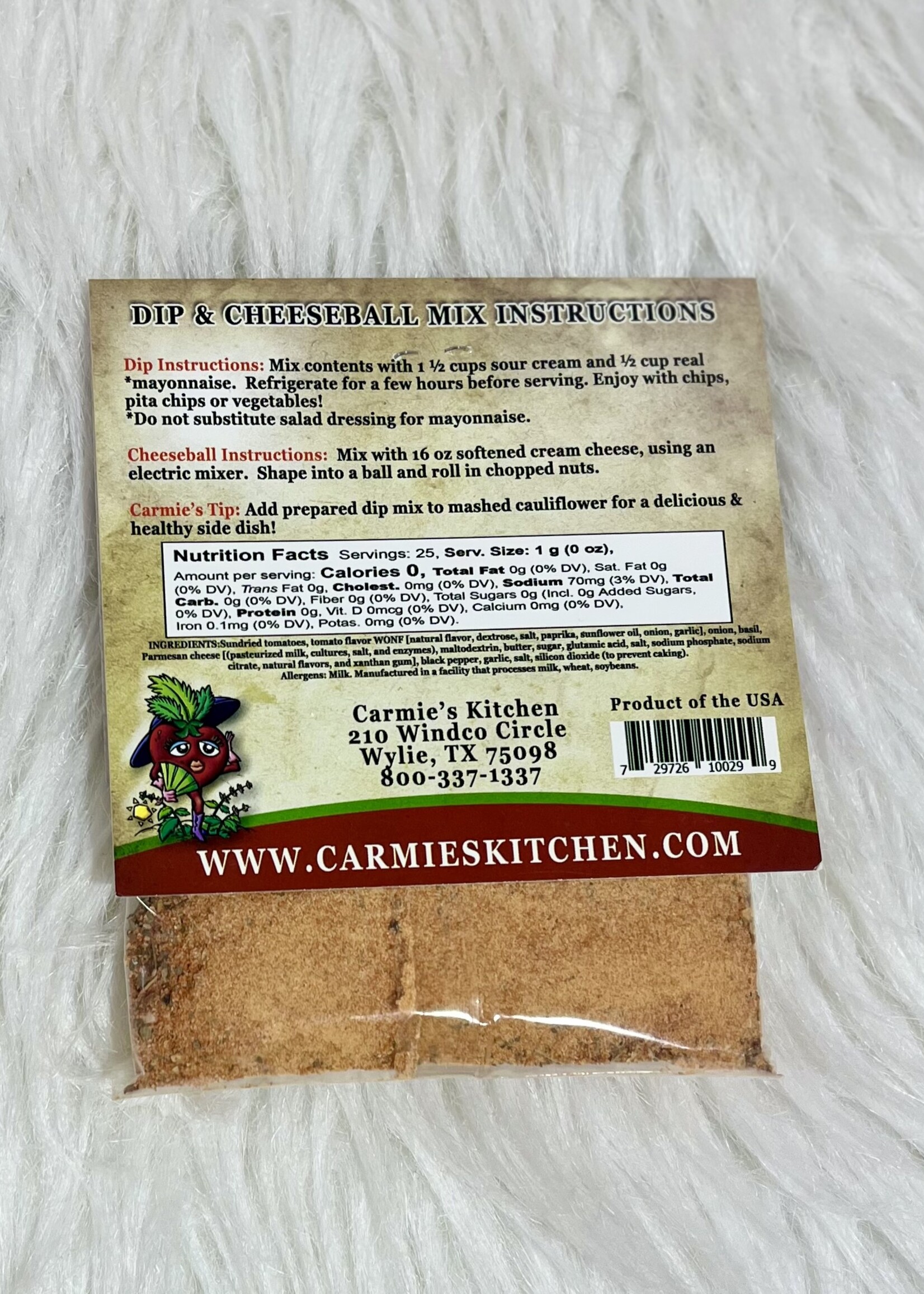 Carmie’s Sundried Tomato & Basil Dip Mix