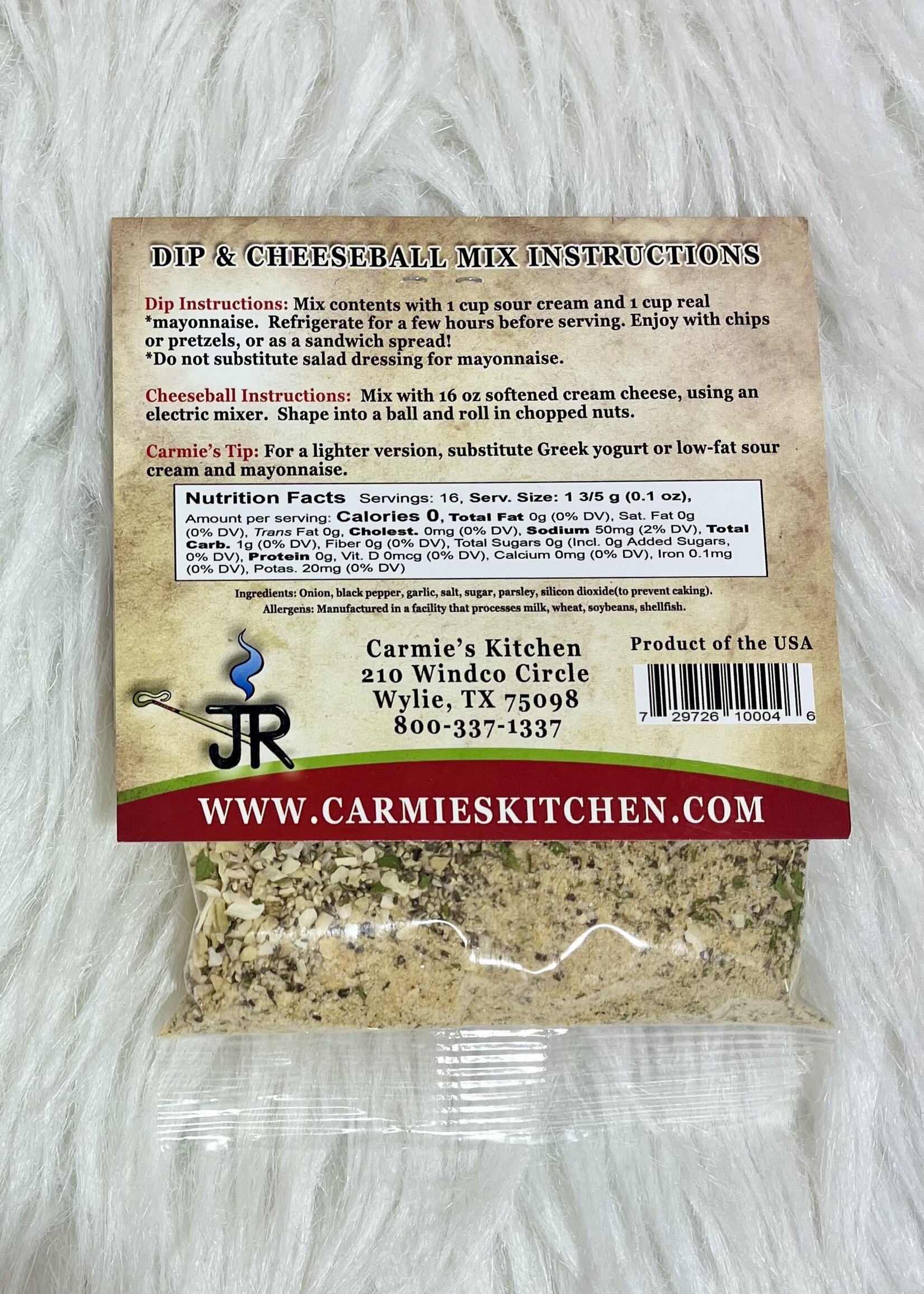 Carmie’s JR’s Ranch Dip Mix