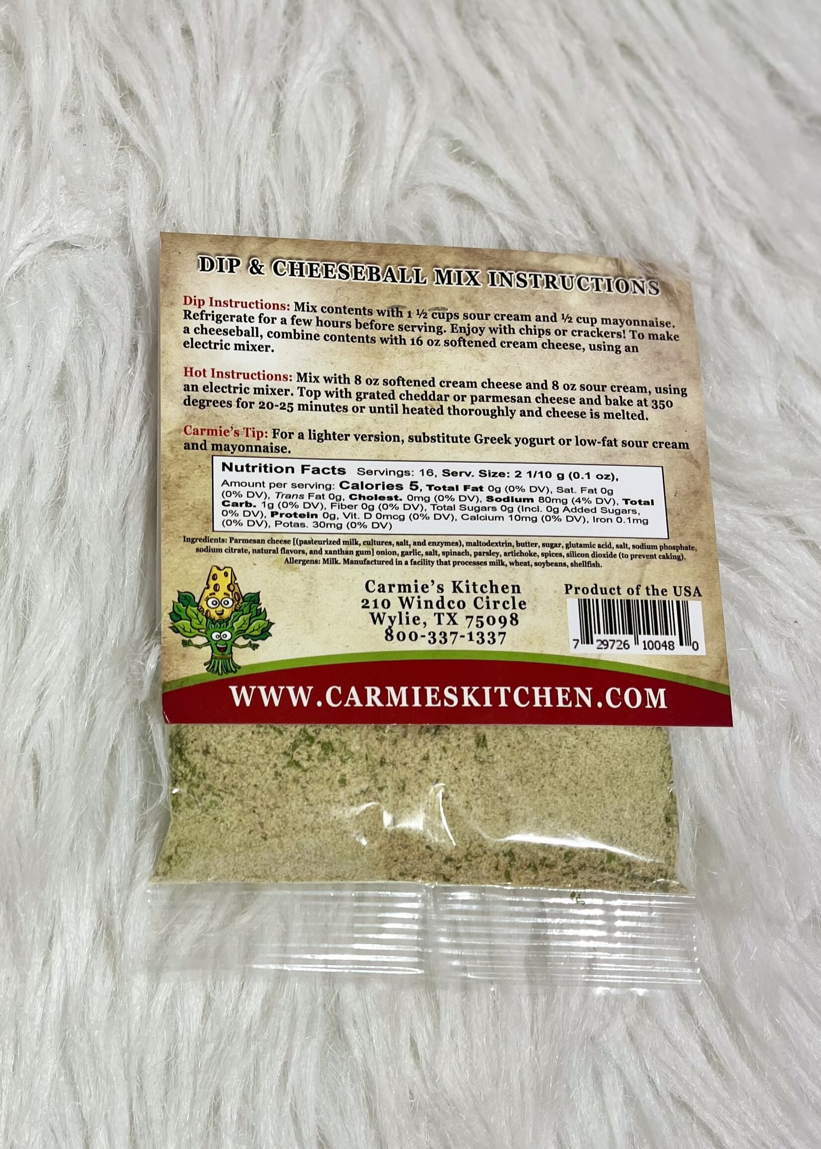 Carmie’s Spinach Parmesan Dip Mix