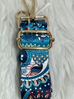 Teal Paisley Swirl Adjustable Guitar Strap
