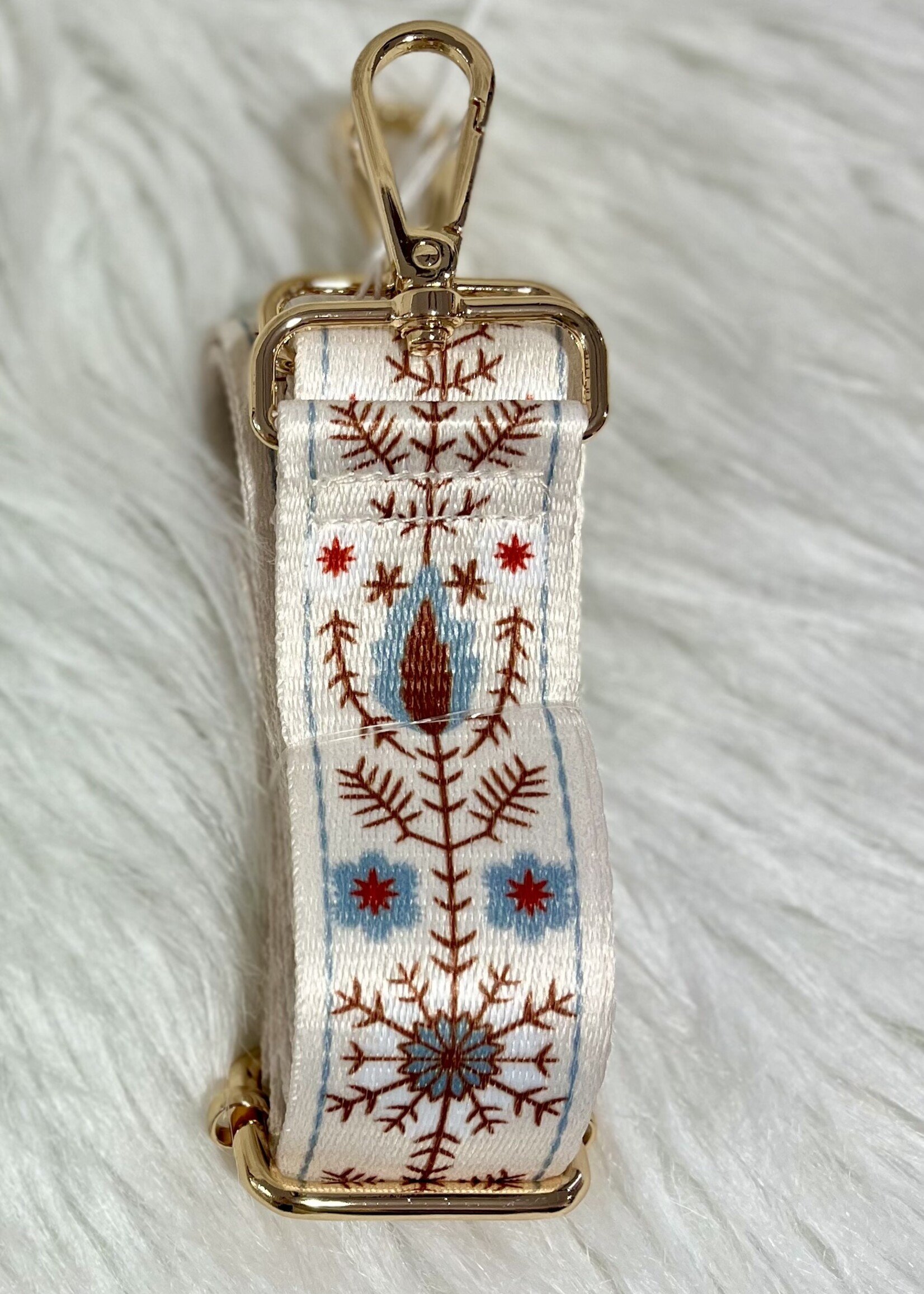 Ivory Desert Flower Adjustable Guitar Strap