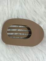 Khaki Oval Flat Hair Clip