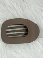 Light Coffee Flat Oval Hair Clip