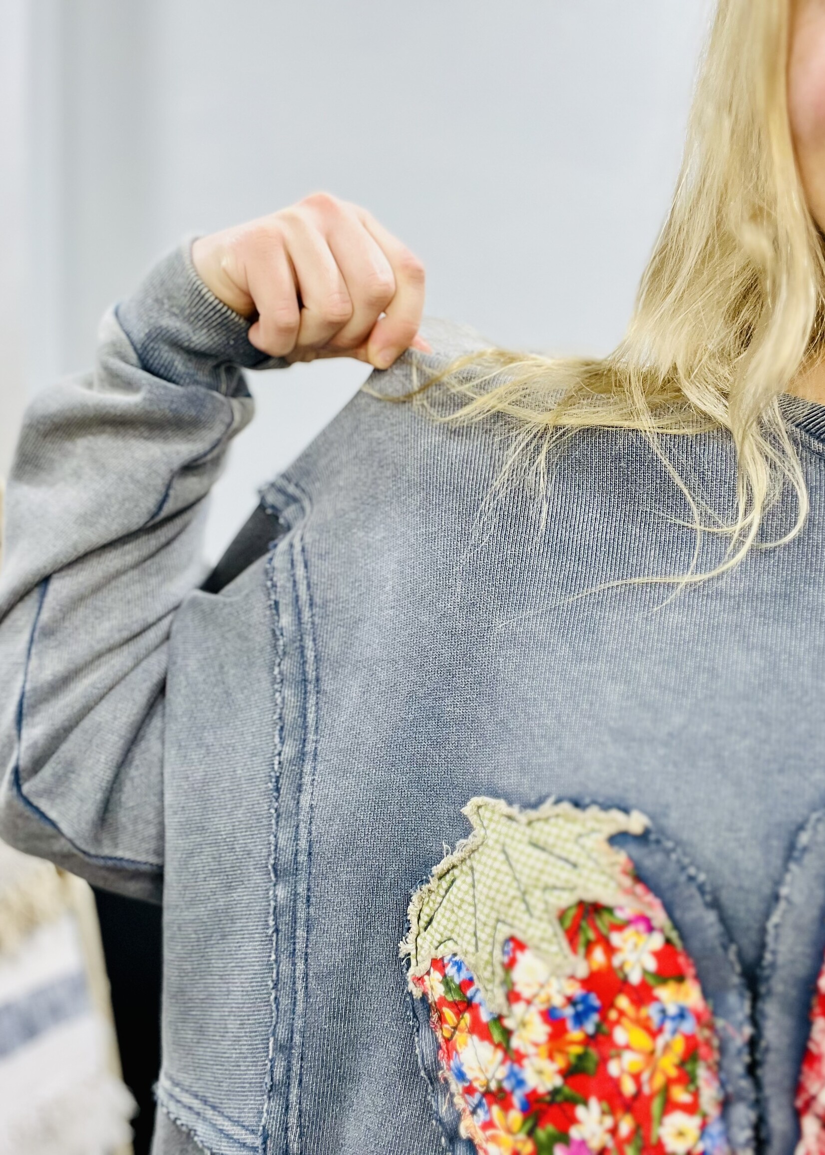 Easel Strawberry Patch Pullover