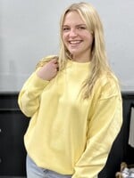 Mock Neck Pullover in Yellow