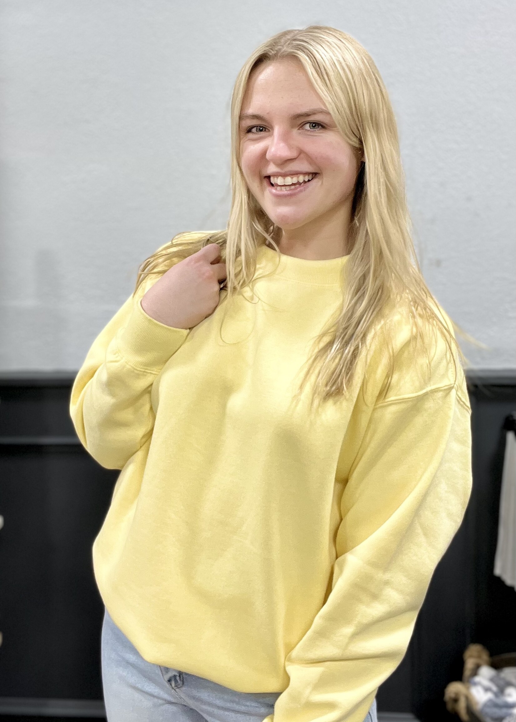 Mock Neck Pullover in Yellow