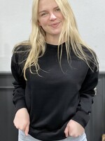 Mock Neck Pullover in Black