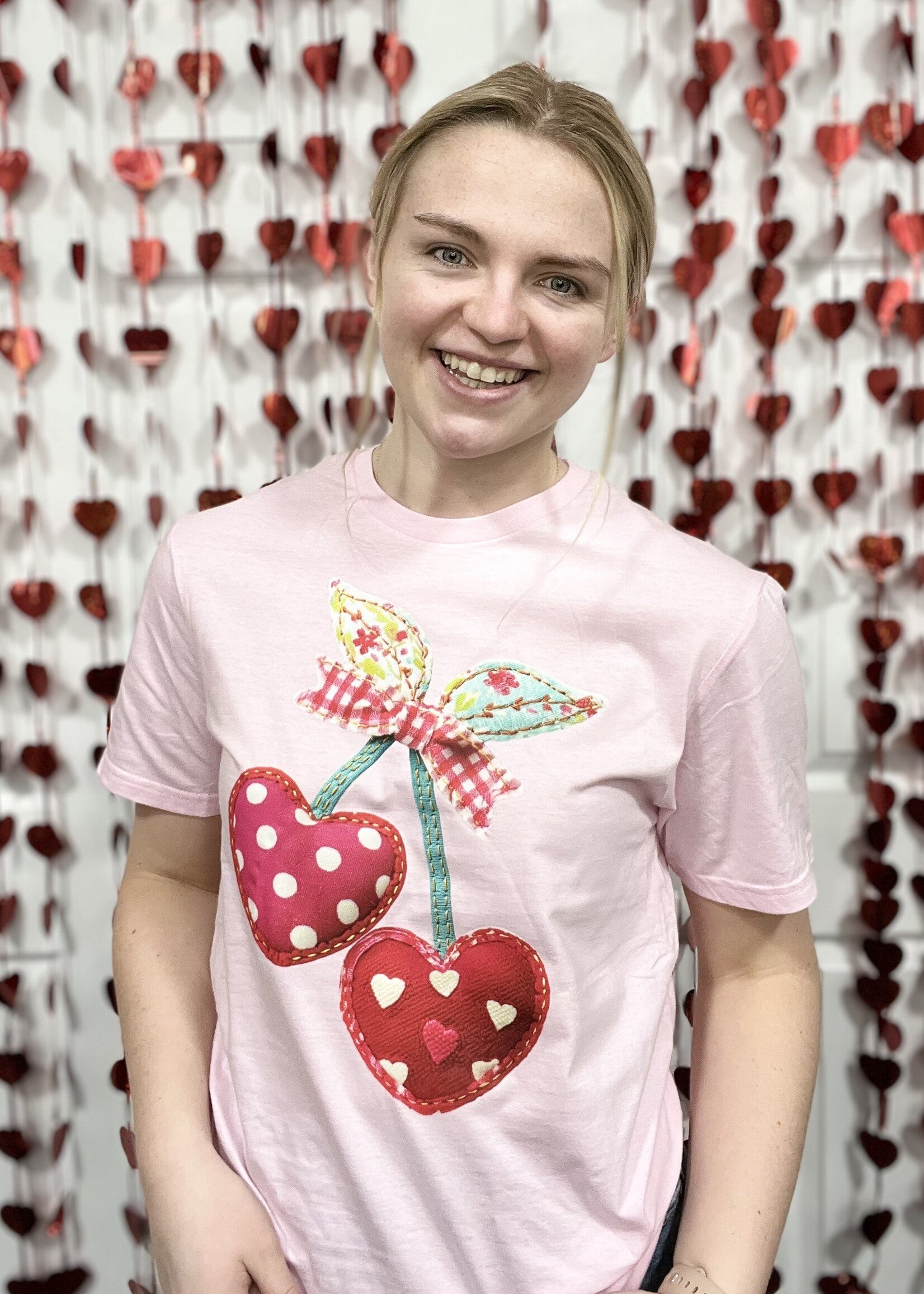 Patterned Cherry Hearts Tee