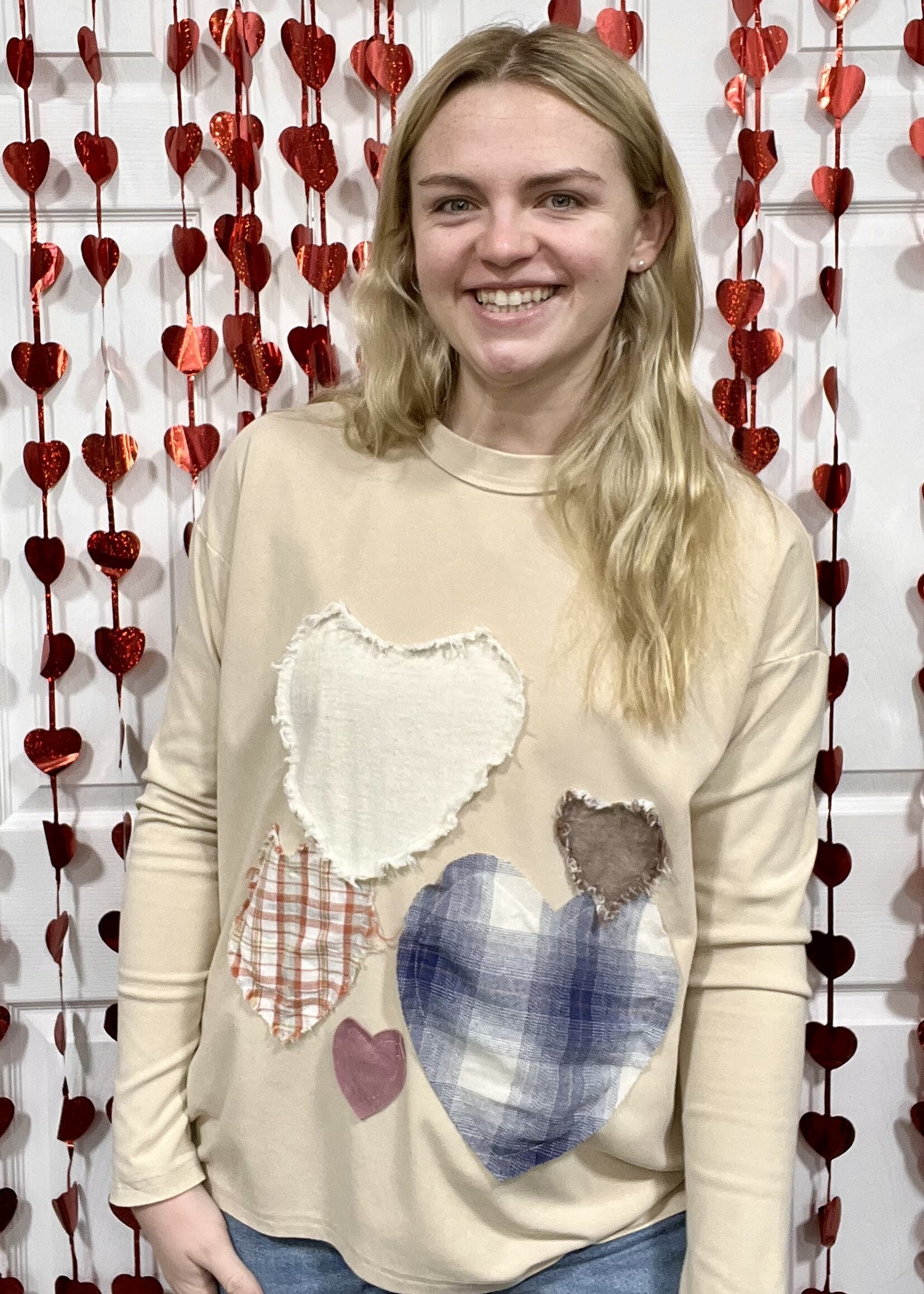 Easel All Heart Patch Top